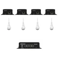 ClearOne CM Array2/W-A Bundle D- Комплект из 4 белых потолочных микрофонных массивов с аналоговым выходом, 4 передатчиков и приемника