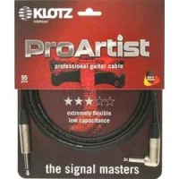 Klotz pron060pr  proartist инструментальный кабель джек/ угл моно джек, 6 м. , черный, разъемы neutrik