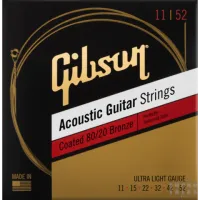 GIBSON Coated 80/20 Bronze Acoustic Guitar Strings Medium струны для акустической гитары