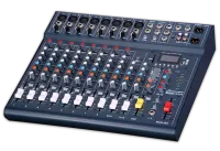 CLUB XS12 Компактный  микшер. 8 микрофонных, 2 стерео входа. 3-х полосный эквалайзер. Обрезной фильт, шт