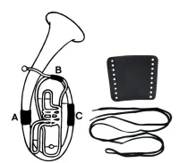 GEWA VALVE GUARD LEATHER B-Tuba part A Защита рук (труба) 2 части