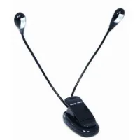 QUIK LOK MS22 QUIK LED светодиодная подсветка для пюпитра, гибкие держатели, прищепка. Питание 3 батарейки ААА или от сети