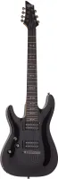 Schecter OMEN-7 BLK L/H Гитара электрическая, 7 струн, корпус липа, гриф клен, лады 24XJumbo, левша