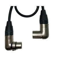 XLR3F-R [угловой] - XLR3M 0,5 метра (black) кабель (черный) GS-PRO