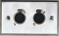 WP02XLR, Стенная коммутационная панель 2xlr female 3 pin PROAUDIO WP02XLR
