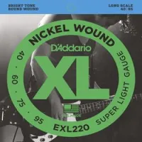 D`addario exl-220  струны для бас-гитары nickel wound 40-95, super light