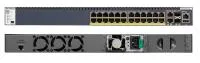 Kramer [m4300-28g-poe+(550w-psu)] управляемый сетевой коммутатор netgear; 24 порта 1g poe+, 2 порта 10gbase-t и 2 порта 10gbase-x sfp+ layer 3, блок питания 550 вт