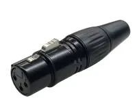 SL Audio XLR-F K3PB-1 - Разъем XLR 3pin "мама", черный, кабельный, шт