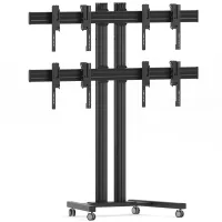Vogels FT2264 Black- Напольный мобильный стенд для видеостены 2х2 из дисплеев диагональю 40–46'', альбомная ориентация, макс. нагрузка 148 кг