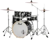 Барабанная установка pearl export exx705n/c31 - ударная установка в составе: большой барабан 20x16, малый барабан 14x5.5, томы 12x8 и 10x7, напольный том 14x14, набор стоек hwp-830, без тарелок. цвет #31 черный джет