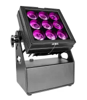 SILVER STAR SS2131XCEM cubeSPOT 9 Светодиодный светильник, источник света - 9x20W (RGBW) LED, сила света 237500 Кд, угол раскрытия луча 6°, диммер 0-100% 16Bit, строб 0-25Hz, беспроводное управление RDM, DMX-512, персонализация: HSIC/7CHS, SSP/7CHS,TOUR/1