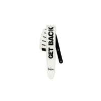 PLANET WAVES 25LB11 2.5IN BEATLES VEGAN GUITAR STRAP - GET BACK ремень из эко-кожи, серия Beatles, молочного цвета с надписью Ge