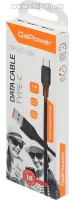 00-00022775 Кабель GP01T-2M USB (m)-Type-C (m) 2.0м 2.1A, черный, GoPower
