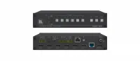 Коммутатор Kramer Electronics [VS-611DT] 6х1 HDMI с автоматическим переключением и  дополнительным выходом HDBaseT; коммутация по наличию сигнала, поддержка 4K60 4:2:0, POE, аудиовыход