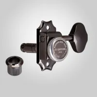 SD90-MGT-05M-BK-L3+R3 Колки для гитары 3+3, локовые, черные, Gotoh