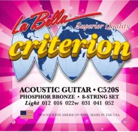 La Bella C520-S - струны для ак. гитары, Light, фосфорная бронза, 012-016-022-031-041-052