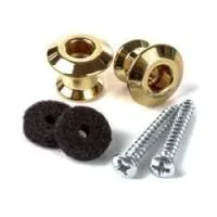 Dunlop 2psls034g straplok dual design strap button set  комплект креплений для ремя, золото