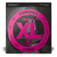 D`addario ecb-81s sale  струны для бас гитары chromes, хром, плоская оплётка, 45-100, short scale