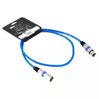 INVOTONE ACM1102 B - микрофонный кабель,  XLR(папа) <-> XLR(мама),  длина 2 м (синий)