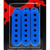 DIMARZIO STRAT PICKUP COVER SET DM2001BL комплект пластиковых крышек для звукоснимателей типа single, 3 шт, цвет синий