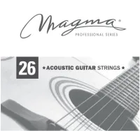 Magma Strings GA026PB - Струна одиночная для акустической гитары 26, Серия: Phosphor Bronze, Калибр: 26, Обмотка: фосфористая бронза.
