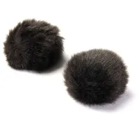 Dpa air1-black-l меховая ветрозащита для миниатюрных микрофонов, большая, черная, 2шт