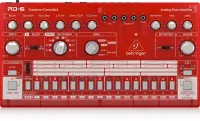 Behringer rd-6-sb аналоговая драм-машина, 8 ударных, 16-шаговый секвенсор, дисторшн. ярко-красный