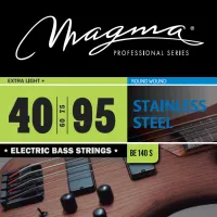 Magma Strings BE140S - Струны для бас-гитары 40-95, Серия: Stainless Steel, Калибр: 40-60-75-95, Обмотка: круглая, нержавеющая сталь, Натяжение: Extra