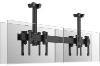 Vogels C1208 Dual Black- Потолочное крепление для видеостены 1х2 из дисплеев диагональю 42–55'' («спина-к-спине»), длина штанги 800 мм, макс. нагрузка 160 кг