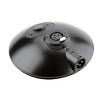 K&M 29377-000-55  настольная подставка для микрофона "gooseneck" с кнопкой и индикаторами, чёрная