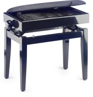 Stagg PB55 BK P V/BK-банкетка для пианино с кейсом для запчастей, цвет - черн. полиров, верх - черн