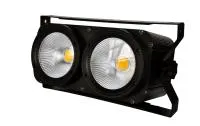 Blinder WHITE 2x100W 
                Блиндер Blinder WHITE 2x100W 
Профессиональный блиндер. Два мощных белых светодиода 100 Вт. Управление DMX512: 2/6. Угол раскрытия 60 градусов. Питание 100-240В, 50/60Гц. Потребляемая мощность 230 Вт. Габариты 415×229