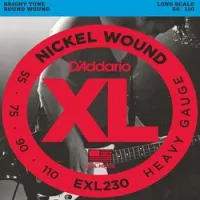 D`addario exl-230  струны для бас-гитары nickel wound 55-105, heavy