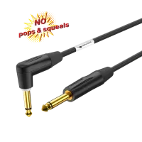 ROXTONE PGJJ170-BG/10 Кабель инструментальный, 2x0,38mm2, D:7.4mm (GC200), разъемы 6,3 mono Jack угловой +6,3 mono Jack (RJ2RX-BG-PURE+RJ2X-BG), 10м