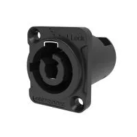 Seetronic SAC3MPB-W-M Разъем панельный типа powercon(In), 3-х контактный, D-тип, IP65, Клемы с винтовой фиксацией, Цвет: черный. Резиновая прокладка продается отдельно (CNAC-MPAB).