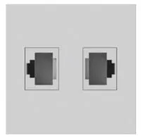 Kramer MD-2RJ45(W)- Модуль 2xRJ45 (розетка) для розеточной станции Kramer, поддержка 4К60 (4:4:4), белый