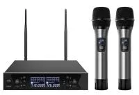 Микрофонная радиосистема [AX-7000H] Axelvox [DWS7000HT (HT Bundle)] UHF 710-726 MHz, 2 х 32 канала,LCD дисплей, 2х ИК порт, 2 ручных микрофона, 2 держателя на стойку, 2 силиконовых кольца.