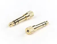 AuraSonics J35J63-G переходник  Jack TRS 3.5мм female -> Jack TRS 6.3мм male, позолоченный