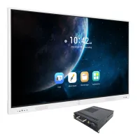 Exell комплект: в составе интерактивная панель exell exid-751a (75" дюймов, 4k, 20 касаний), встраиваемый  ops-c компьютер (i3-10100 ddr4 8gb ssd256gb 4k60 wifi win 10)