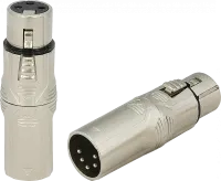 ROXTONE RA5XM3XF Переходник с 5-ти контактного XLR папа на 3-х контактный XLR мама