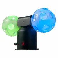 American DJ Jelly Cosmos Ball  светодиодный прибор, состоящий из 2-х вращающихся шаров с 60 лучами в прозрачном корпусе. 6*3Вт RGB светодиодов. Звуковая активация, строб. Угол луча 360гр., Вращение: Переменный до 35 RPM. Габариты (ДхШхВ): 337,9 х 134 х 25