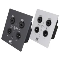 Dpanel / Настенный интерфейс ввода/вывода DANTE 2х2,  2 входа XLR-M, 2 выхода XLR-F, PoE / S-TRACK