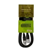 Nordfolk nmc3/1  кабель микрофонный xlr(f) <=> xlr(m), ? 6 мм, 1 метр