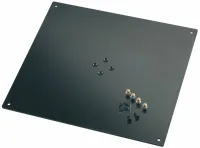 KandM 26792-042-56 площадка-стол для студийных мониторов к стойке 26795, р-р 5х420х380, 4 шипа и 4 ножки в комплекте, сталь,чёрная