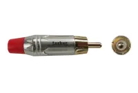 Tasker SP50GRCAM-R Кабельный разъем RCA, Позолоченные контакты, Красный хвостовик