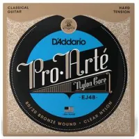 D`addario ej48  струны для классической гитары pro arte, нейлон/ бронза 80/20, hard tension