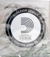 ZW022 Отдельная струна для акустической гитары, бронза 85/15, 022, D'Addario