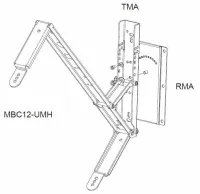 Dynacord MB C12 UMH кронштейн для акустических систем C 12.2, черный