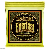 ERNIE BALL 2556 Everlast Coated 80/20 Bronze Medium Light 12-54 - Струны для акустической гитары