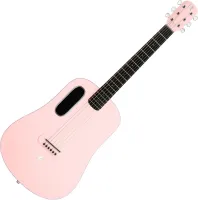 Blue lava touch coral pink/ lavander  трансакустическая гитара с чехлом, цвет розовый